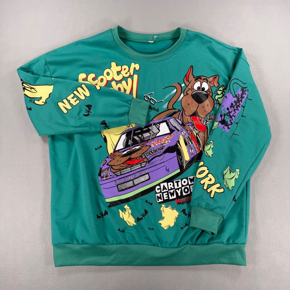 Vintage Scooby-Doo Racing Sweatshirt Mens Large Cartown